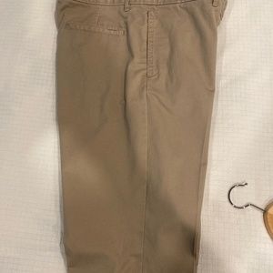 Mens smooth front Khaki trousers